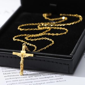 Classic Stainless Steel Cross Necklace – Christian Prayer Jewelry for Men & Women