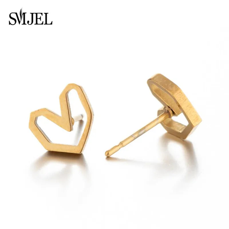 2025 Stainless Steel Jesus Cross Earrings – Men’s Christian Stud Jewelry with Heart Charm - Image 28