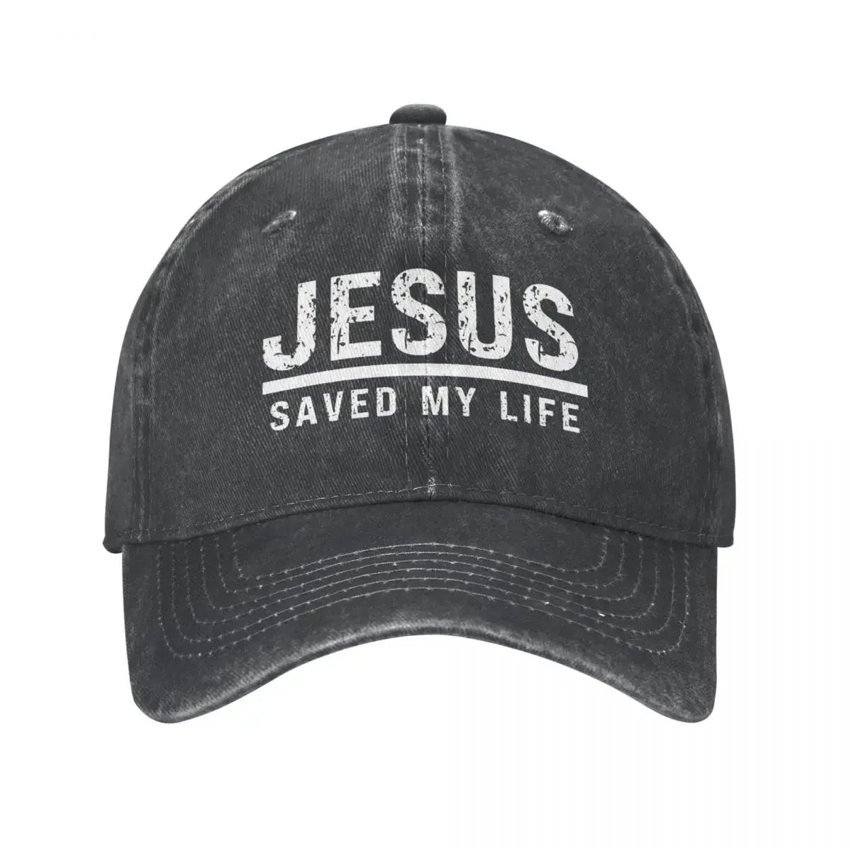 New Casual Washed Cotton Jesus Saved My Life Baseball Cap
