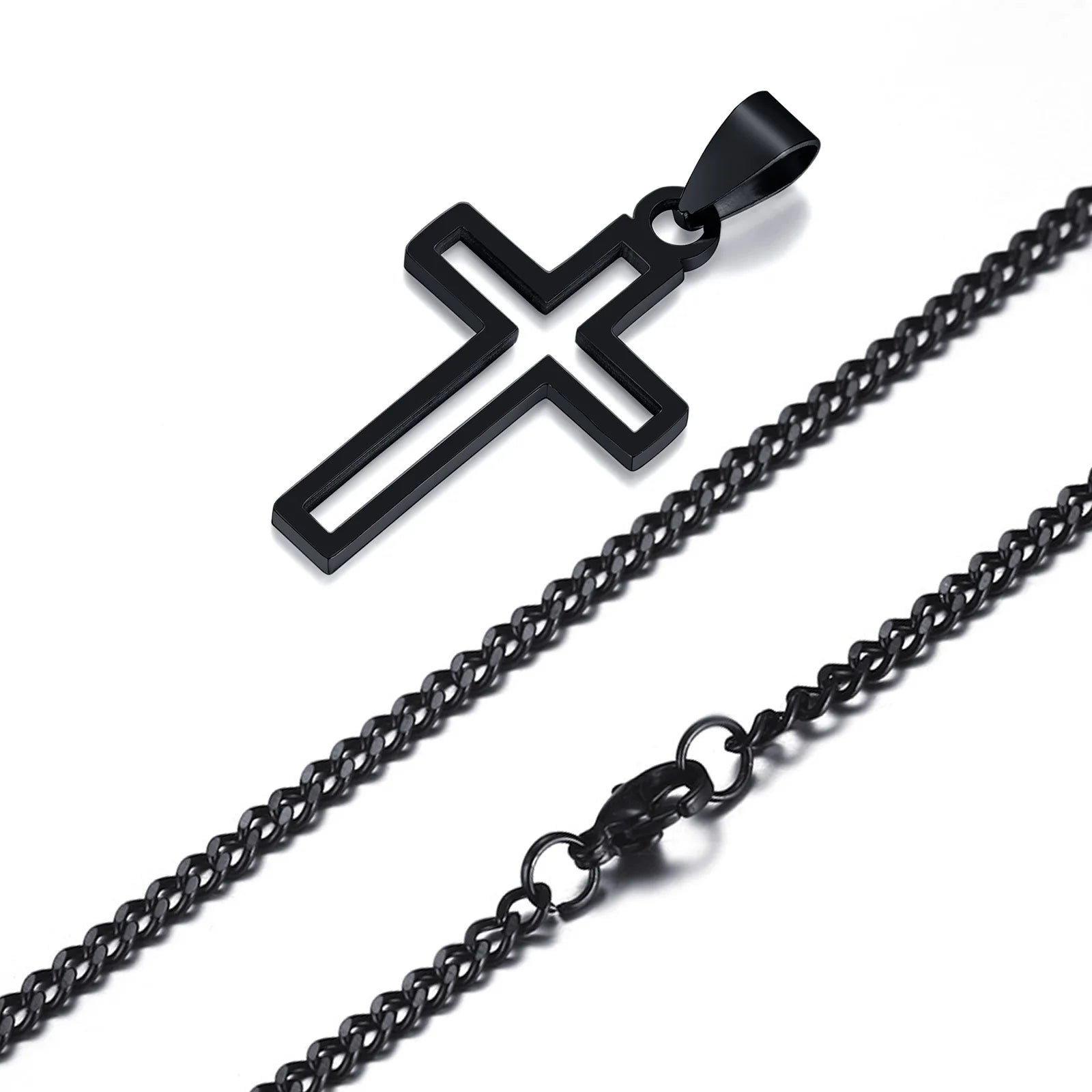 Casual Hollow Cross Necklace for Men & Boys - Image 9