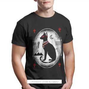 Ancient Egypt Gods T-Shirt β 100% Cotton Men's Top Featuring Atum, Horus, Osiris & Bastet
