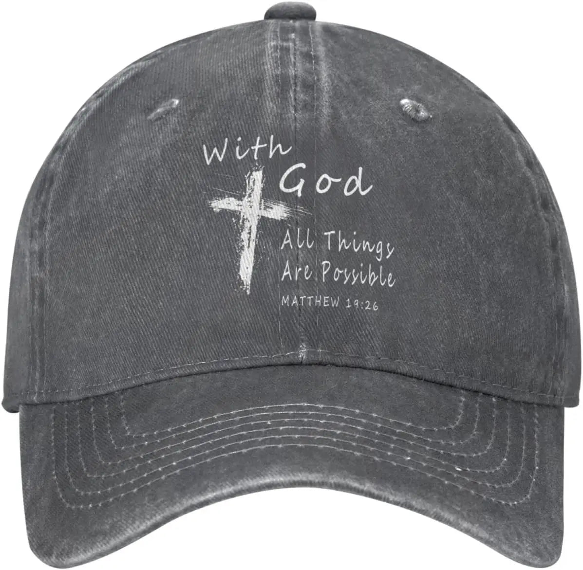 "With God All Things Are Possible" Baseball Cap – Unisex Christian Faith Hat - Image 11