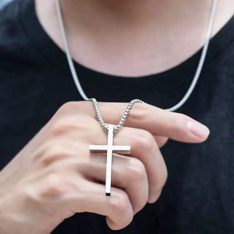 2025 New Christian Virgin Mary & Jesus Cross Necklace – Unisex Religious Pendant Jewelry - Image 3