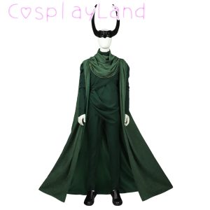 Green Outfit God of Evil Suit – Loki Cosplay Costume for Men