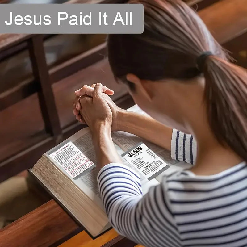 50/100 Pcs Gospel Booklet Cards – Pocket Bible Verse & Prayer Postcard Set - Image 3