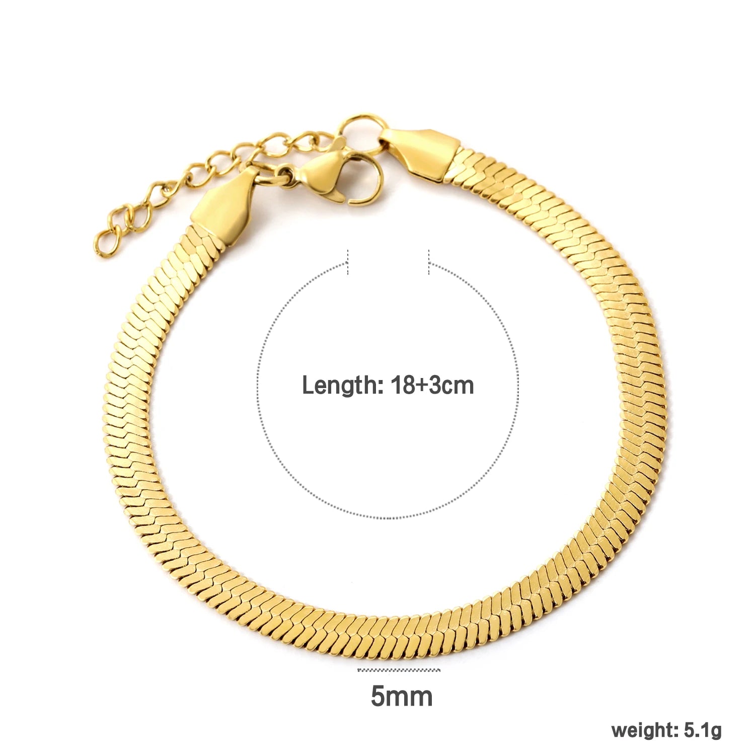 LUXUSTEEL Simple Hollow Circular Buckle Bracelet – Stainless Steel Chain Jewelry for Women & Girls - Image 20