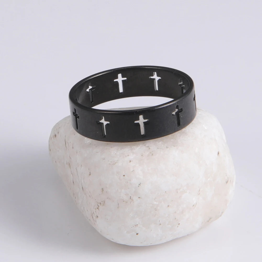 COOLTIME Gothic Cross Couple Rings - Image 3