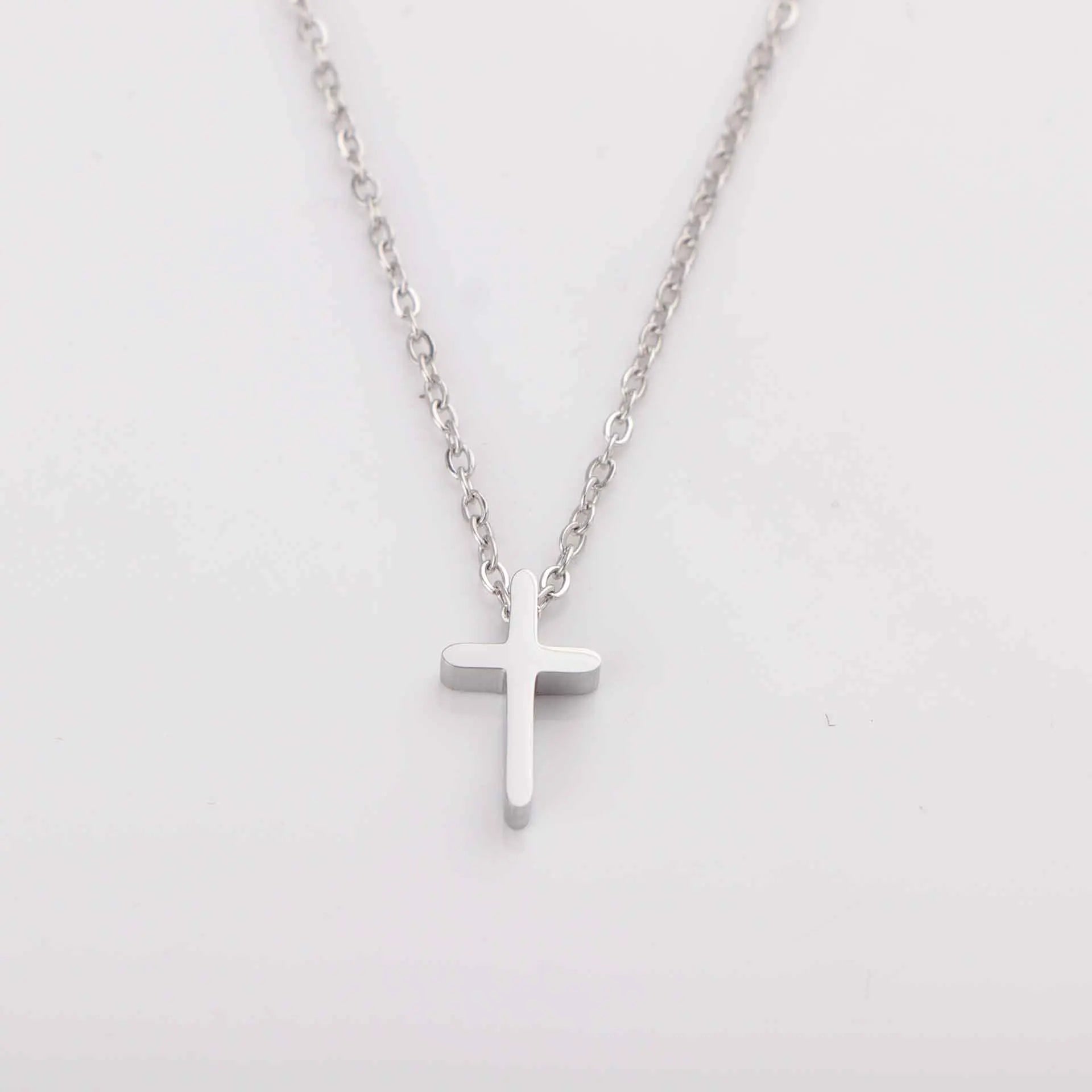 Mirror Polished Stainless Steel Mini Cross Necklace – Christian Jewelry Gift for Women & Girls - Image 9