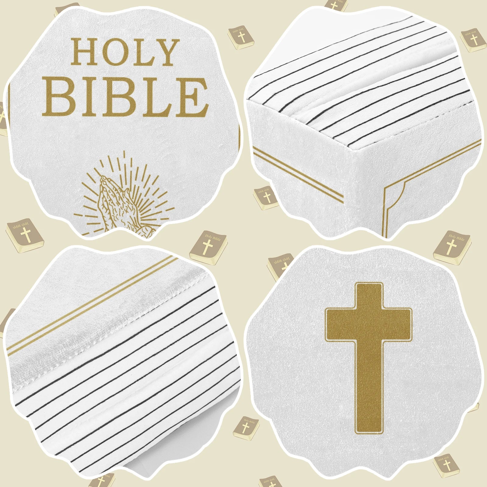 Mark 16 White Bible Memory Foam Pillow – Inspirational Christian Throw Pillow - Image 3