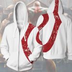 God of War "Ghost of Sparta" Hoodie – 3D Print Kratos Zip-Up Sweatshirt for Men