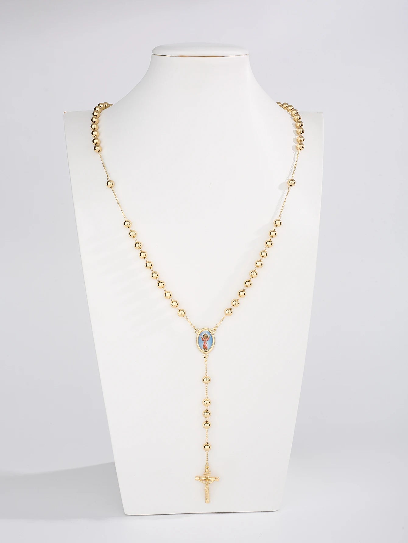 FanSibao Holy Son Jesus Cross Pendant Necklace – 24K Plated Christian Jewelry for Men & Women - Image 5