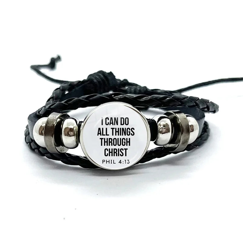 Bible Verse Faith Leather Bracelet – Handmade Multilayer Braided Christian Jewelry Gift - Image 23