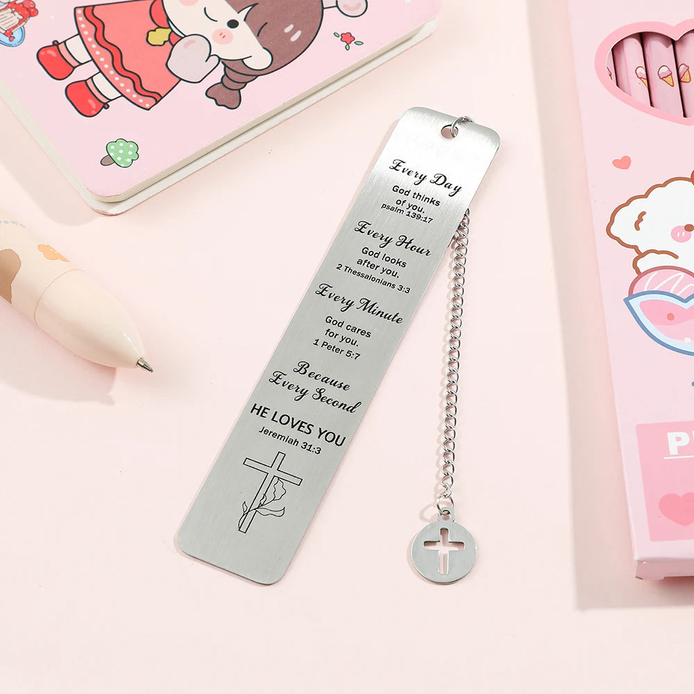 Jesus Cross Stainless Steel Bookmark - Image 2