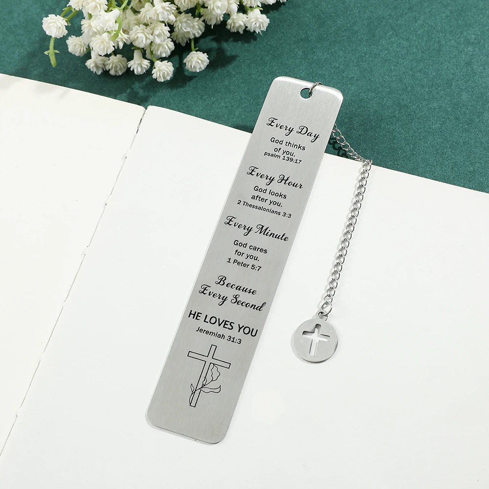 Jesus Cross Stainless Steel Bookmark - Image 3
